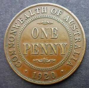 1920 Australian Penny Dot Above Bottom scroll FREE SHIPPING!! - Picture 1 of 3
