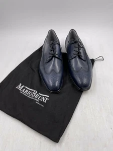 MARIO BRUNI DARK BLUE DRESS SHOE MENS US SIZE 10 EUR 44 5731266B - Picture 1 of 3