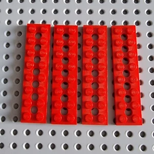 LEGO Technik Technic Platte Plate Lochplatte 2x8 Rot 4 Stück 3738 A084 - Bild 1 von 1