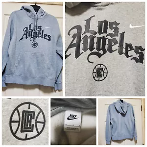 Los Angeles Clippers Hoodie Medium Grey Basketball NBA NIKE City Edition Gothic - Picture 1 of 18