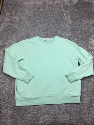 Fila Sweatshirt Womens Size 2XL XXL Green / Blue Pockets Active Cotton - Image 1 of 4