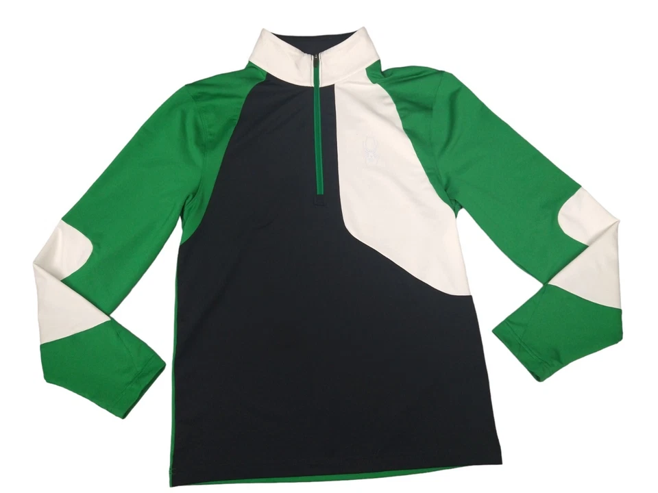 Pullover Spyder Para Hombre S Cargador Termastretch 1/2 Cremallera Cuello Alto Capa Media Verde  Foto 1 de 4
