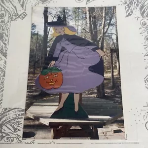 Lightfoot Enterprises Good Witch Halloween Pumpkin Yard Art Wood Pattern 1991 - Picture 1 of 5