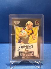2022 NRL ELITE YOUNG GUNS BLACK SIGNATURE EMILY BASS YGS17 #091/100 BRONCOS