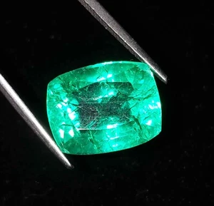 Piedra preciosa suelta certificada 11,17 quilates natural verde colombiana es... - Imagen 1 de 10