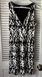 Women's Ann Taylor Loft Dress. Size XS. Black & White Sleeveless. 20” Length. - Picture 1 of 8