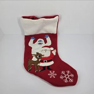 Dan Dee Rudolph The Red Nosed Reindeer Christmas Stocking Holiday 18" Snowman - Picture 1 of 4