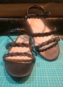 Stuart Weitzman Designer Twistie Sandal Black Size 6 - Picture 1 of 15