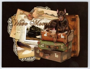 Postal We've Moved Doberman Pinscher Paw Printz 4" x 5,5" - Imagen 1 de 2