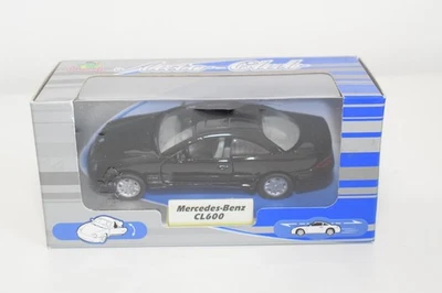 B91 1:43 WELLY PLAYLAND AUTO-CLUB MERCEDES-BENZ CL600 CL 600 BLACK MIB 2 - Immagine 1 di 4