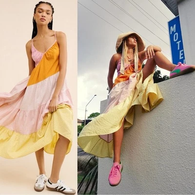 Free People Bohemian Beach Summer What Love Is Maxi Dress Size Medium Sundress - Image 1 of 4