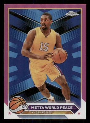 2023-24 Topps Chrome Pink Refractors #13 Metta World Peace - Image 1 of 2