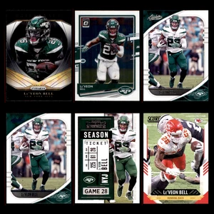 LeVeon Bell Lot 6 Football Cards 2020 Panini Prizm Brilliance New York Jets Set - Picture 1 of 9