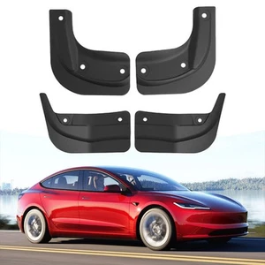 4Piece Mud Flaps for Tesla For Model 3 2024 No Drill Easy Installation - Picture 1 of 10