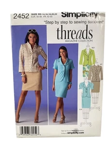 Simplicity 2452 Misses Jacket and Skirt Sewing Pattern Sizes 14-22 - Picture 1 of 2