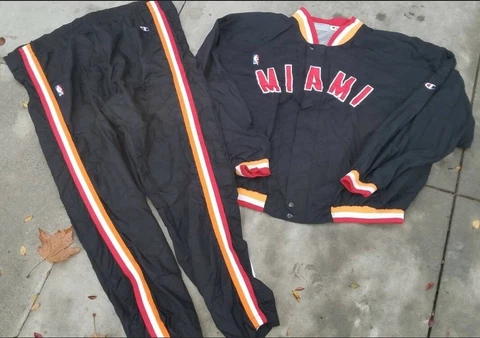 Vintage original 90s Miami Heat Champion Warm ups size 2xl, heat champion jacket Cover