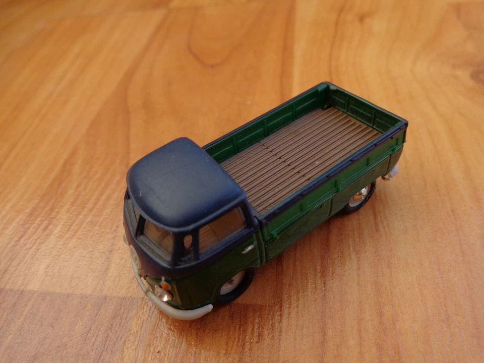 1/72 Cararama Clásico Volkswagen VW T1 Pick Up Azul/Verde Modelo Fundido Coche - Imagen 1 de 1