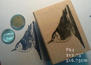 P64 Nuthatch bird rubber stamp  - Picture 1 of 2