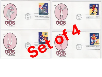 TurtlesTradingPost- American Circus- 1993 #2750-53 FDC Artmaster Cachet - Image 1 of 4