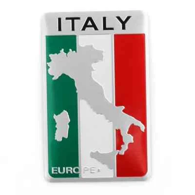3D Italien Flagge KFZ Emblem Logo – Auto Aufkleber Sticker – Metall Aluminium - Bild 1 von 4