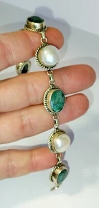 BRACCIALETTO in argento 925 e pietre preziose - bracciale gioiello - Foto 1 di 6
