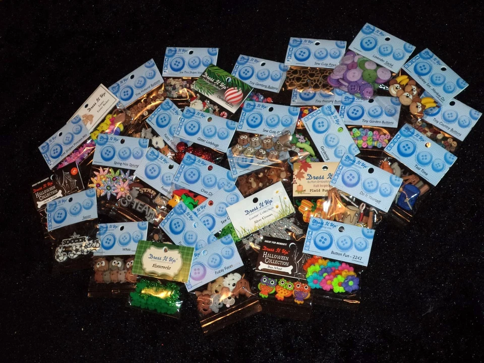 Dress It Up  Buttons  VARIETY - CHOOSE For Sewing, Scrapbooking, Hairbow Making - Image 1 of 1