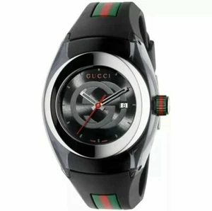 GUCCI SYNC XXL YA137101 Black Rubber Strap 46mm Unisex Watch - Picture 1 of 12
