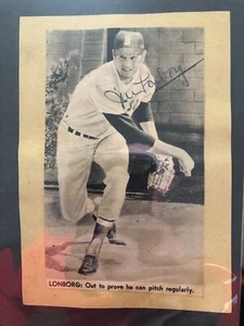 Nice Early Jim Lonborg Autographed Newspaper Photograph Guaranteed Authentic MLB - Picture 1 of 4
