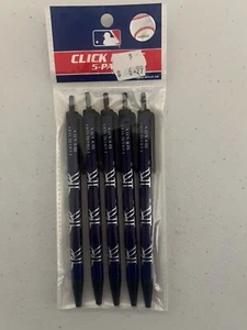 Offizielle MLB Colorado Rockies TEAM LOGO 5ER-PACK KLICKSTIFTE LILA BRANDNEU - Bild 1 von 2