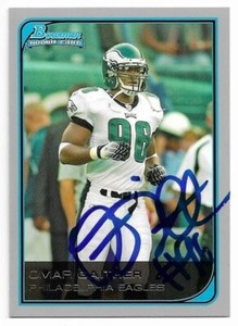 OMAR GAITHER Autographed Signed 2006 Bowman ROOKIE card Philadelphia Eagles COA