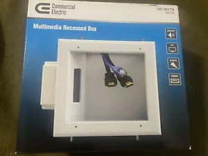 Commercial Electric TV Multimedia Recessed Box Audio CATV HDMI 5053-WH-VN NEW - Picture 1 of 8