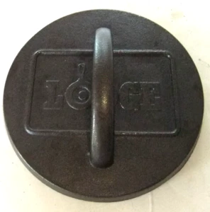 Lodge Gusseisen Grill Presse Gewürzt Schwerlast Kochen Werkzeug 6,75x4,5 Zoll - Bild 1 von 6