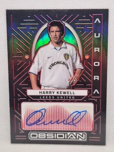 #/25 Harry Kewell Australia Leeds 2022-23 Panini Obsidian Aurora Autograph Red! - Picture 1 of 2