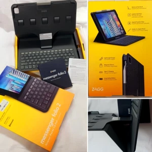 ZAGG MESSENGER FOLIO 2 KEYBOARD & CASE FOR IPAD AIR 3 & IPAD 7TH & 8TH GEN - Picture 1 of 15