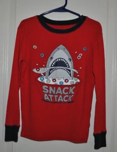 Gap Kids Boy's Red Shark Snack Attack Pajama Top Shirt Size 10 - Picture 1 of 12