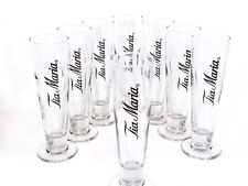 8 Tia Maria Tall Glasses 9 1/2" Coffee Liquor cocktails Pilsner Style 