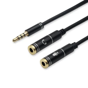 Adattatore SDOPPIATORE CUFFIA MICROFONO ADATTATORE JACK AUDIO 3.5MM SMARTPHONE - Foto 1 di 3