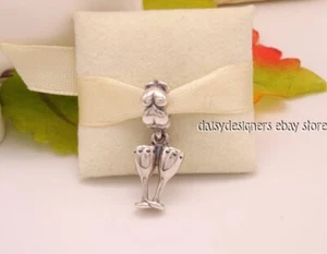 NEW Pandora Cheers Champagne Glass Wedding Charm 791150 Retired - Picture 1 of 3