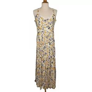 Joie Maxi Dress 6 Floral Spaghetti Straps Cottagecore Prairie Lace Boho Wedding - Picture 1 of 13