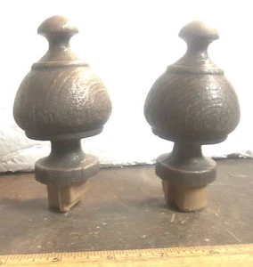 Paar Bettpfostenplatten aus Holzmaserung Kunststoff oder (?) - Teile-Nr: 55143F/85 (NOS) - Bild 1 von 12