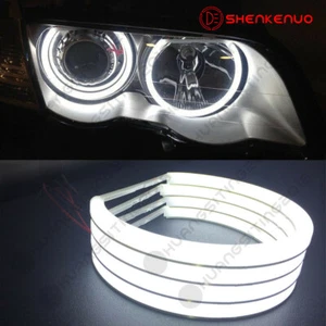 131MM For BMW E36 E38 E39 E46 M3 White Halo Ring Cotton Light SMD LED Angel Eyes - Imagen 1 de 7