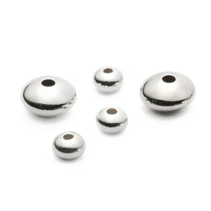 925 Sterling Silver RONDELLE SPACER BEADS 5mm, 6mm, 8mm - wholesale findings - Picture 1 of 5