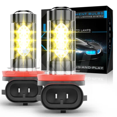 H11 H8 Yellow LED Fog Light Bulbs for Lexus CT ES IS RX GS 200 250 300 350 450h Foto 1 de 4