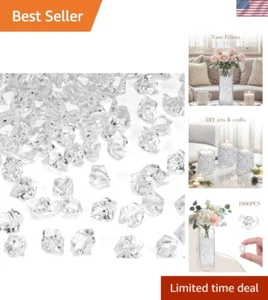 Realistic 1000 PCS Acrylic Fake Ice Rocks - Ideal for Decor and Photography - Picture 1 of 8