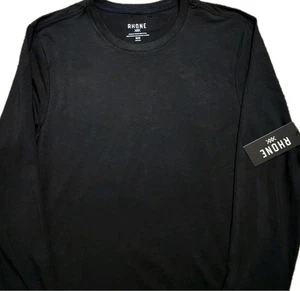 NWT Rhone Element Long Sleeve Tee Black Size Medium Performance Stretch Workout - Picture 1 of 7