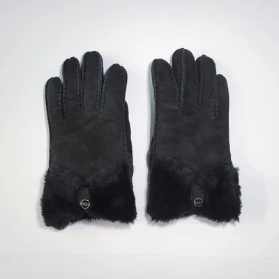 Guante UGG para mujer Geniue piel de oveja lazo negro talla pequeña Foto 1 de 4