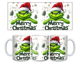 Taza de café de cerámica hecha a mano de 11 oz o 15 oz-té/taza-Feliz Navidad-Grinch-Regalo - Imagen 1 de 10