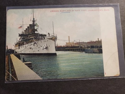 Armored Cruiser USS MARYLAND ACR-8 Unused Postcard - Image 1 of 2
