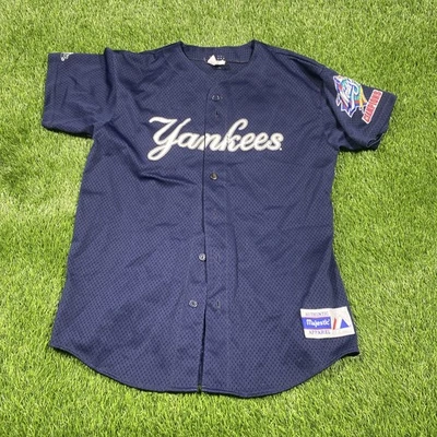 Camiseta Derek Jeter New York Yankees Majestic Juvenil Xl Serie Mundial 1998 Logo Foto 1 de 4