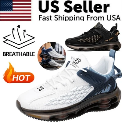 Mens Sports Shoes Casual Athletic Running Tennis Sneakers Breathable Comfortable - Image 1 of 4